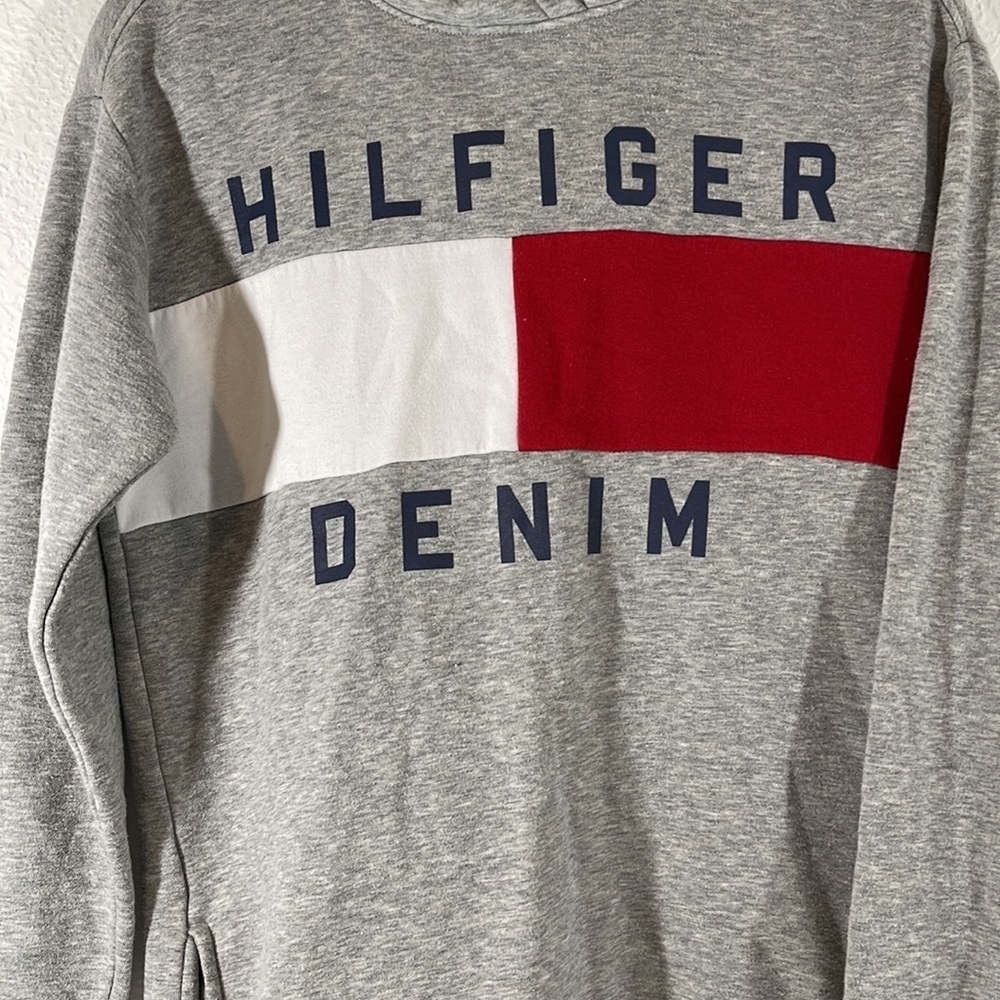 Tommy Hilfiger Denim Hoodie Sweater Sweatshirt with Front Pockets Size Small